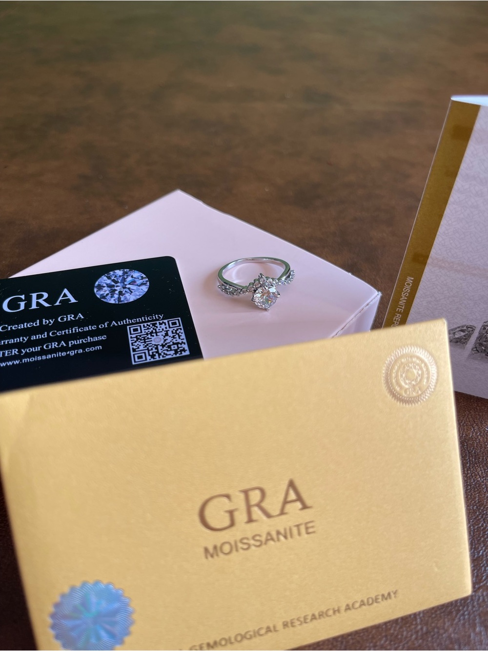 Gorgeous GRA Moissanite ring